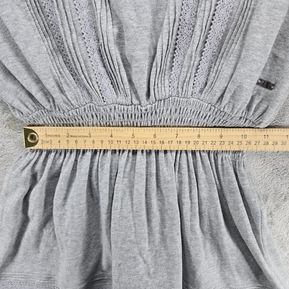 Denim & Supply Ralph Lauren Dress Womens Sz Small Gray Cottagecore Boho Babydoll - Picture 7 of 9